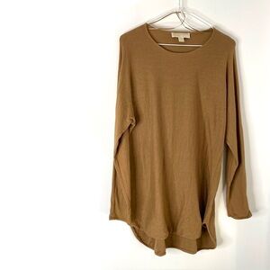 MICHAEL Michael Kors Brown Dolman Sleeve Crew Neck Tunic Sweater